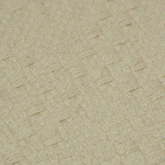 Handwoven Cotton Cushion Cover 45x45 cm – Textured Cream with Black Tassel Corners