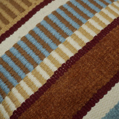 Handwoven Cotton Cushion Cover – Multicolor Textured Striped Design, 35 x 50 cm