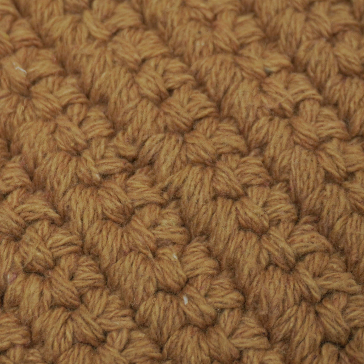 Camel brown textured handwoven cotton cushion cover with black border 45x45 cm