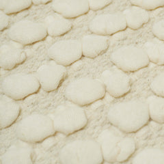 Handwoven Cream Textured Cushion Cover with Raised Bobble Stripes – 45 x 45 cm