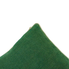 Emerald Green Cotton Cushion Cover | Solid Textured Decorative Pillow Cover | 45x45 cm