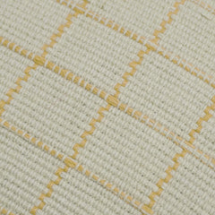 Handwoven Ivory & Yellow Grid Pattern Cushion Cover – 45 x 45 cm