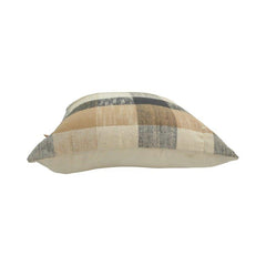Handwoven Plaid Cotton Cushion Cover 45x45 cm | Neutral Checkered Throw Pillow Cover | Rustic Modern Home Décor