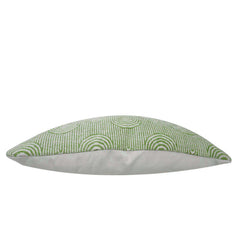 Modern Green Geometric Jacquard Cushion Cover 45x45 cm | Premium Cotton Woven Decorative Throw Pillow Cover with Concealed Zipper