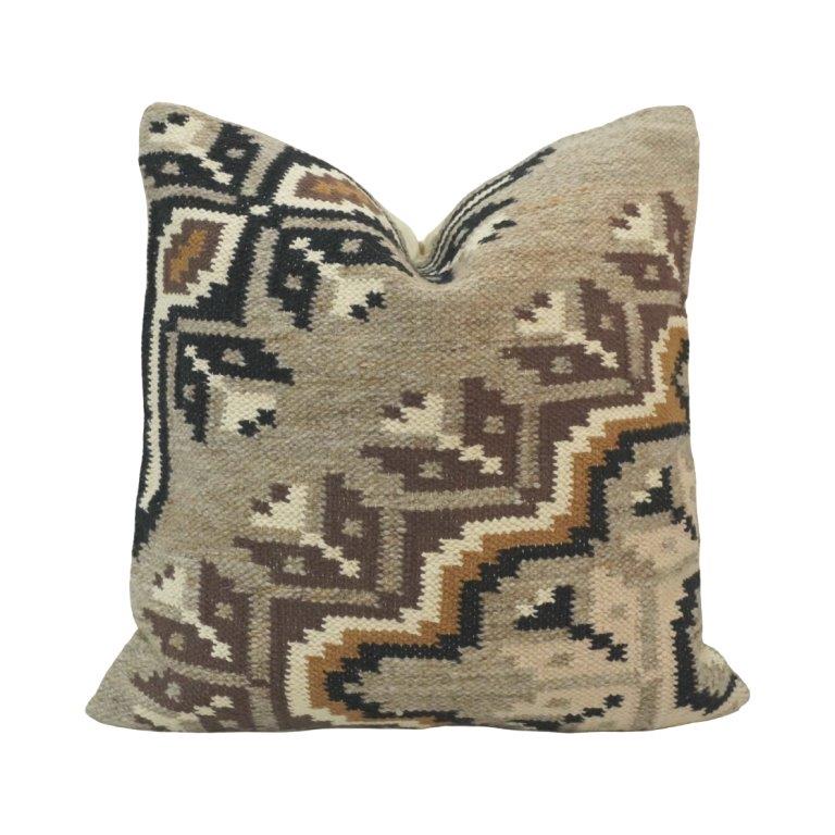 Boho Jacquard Cushion Cover – Ethnic Pattern Cotton Blend Pillow Cover | 45x45 cm