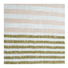 Handwoven Striped Cotton Cushion Cover | Neutral Beige & Olive Green | Modern Textured Throw Pillow Case (18x18 Inch)