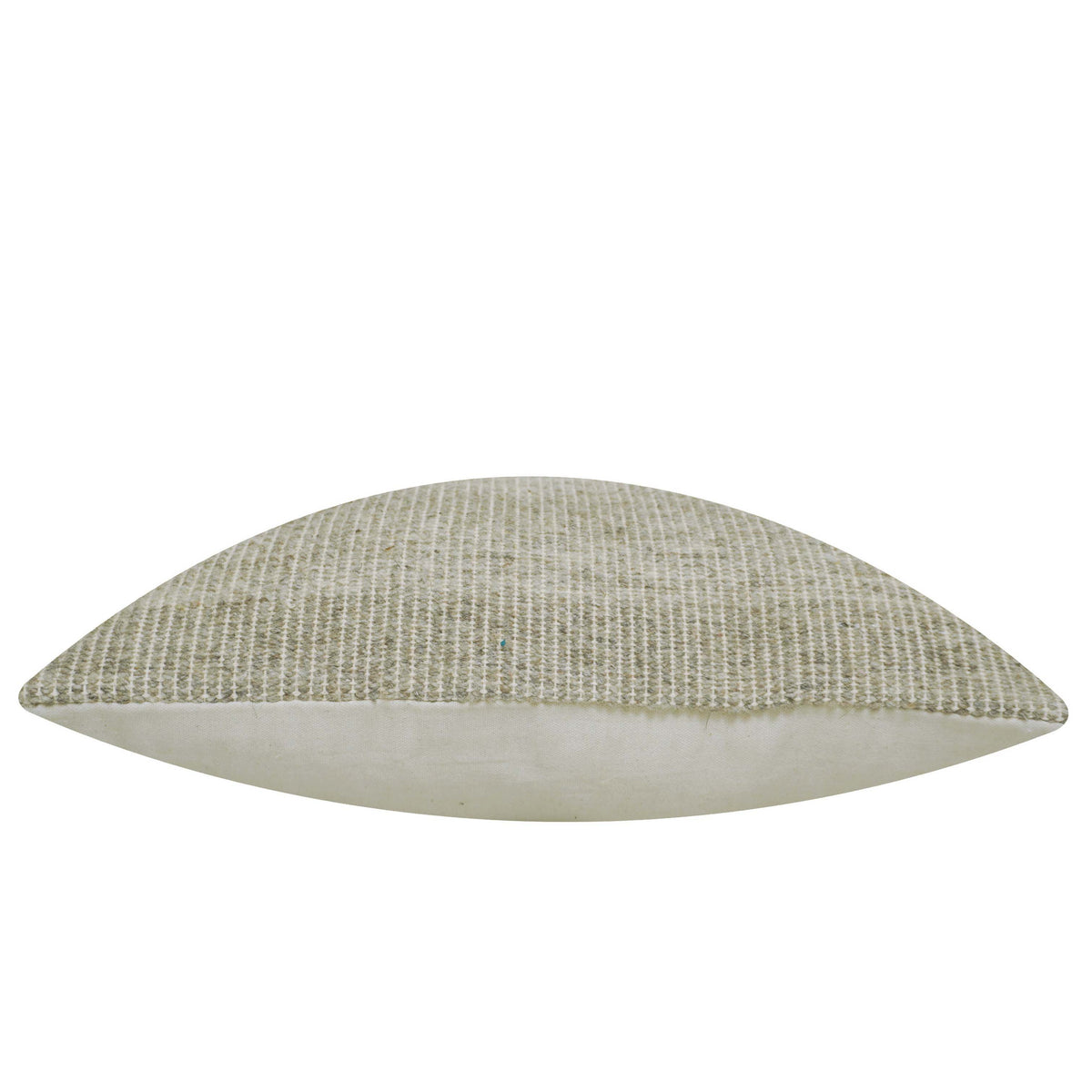 Natural beige and olive textured handwoven cushion cover 45x45 cm