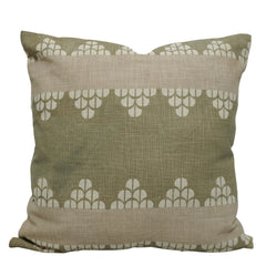 Printed Cotton Cushion Cover 45x45 cm | Geometric Floral Pattern | Decorative Throw Pillow Cover with Concealed Zipper | Modern Home Décor