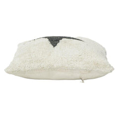 Tufted Cotton Cushion Cover with Bold Star Design | 45x45 cm | Textured Handmade Pillow Cover