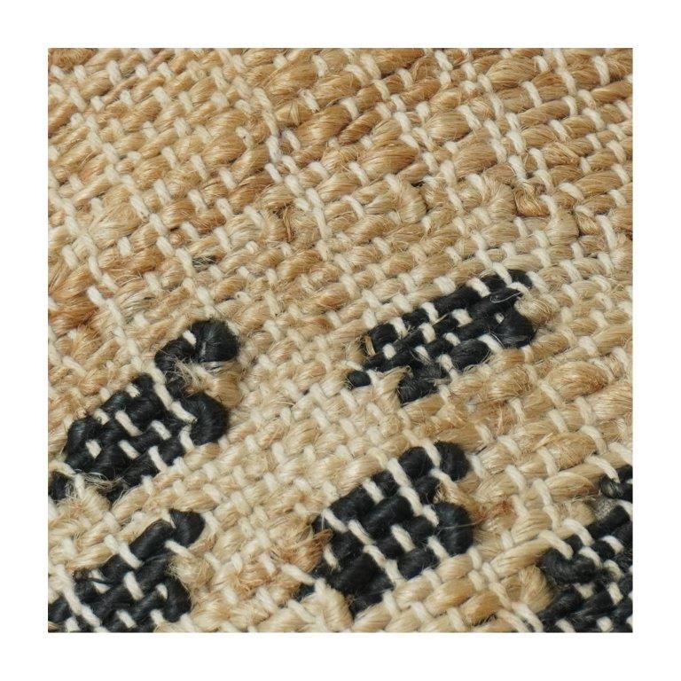 Handwoven Rustic Cotton Cushion Cover 45x45 cm – Textured Natural Fabric with Abstract Tribal Print | Boho Farmhouse Decor