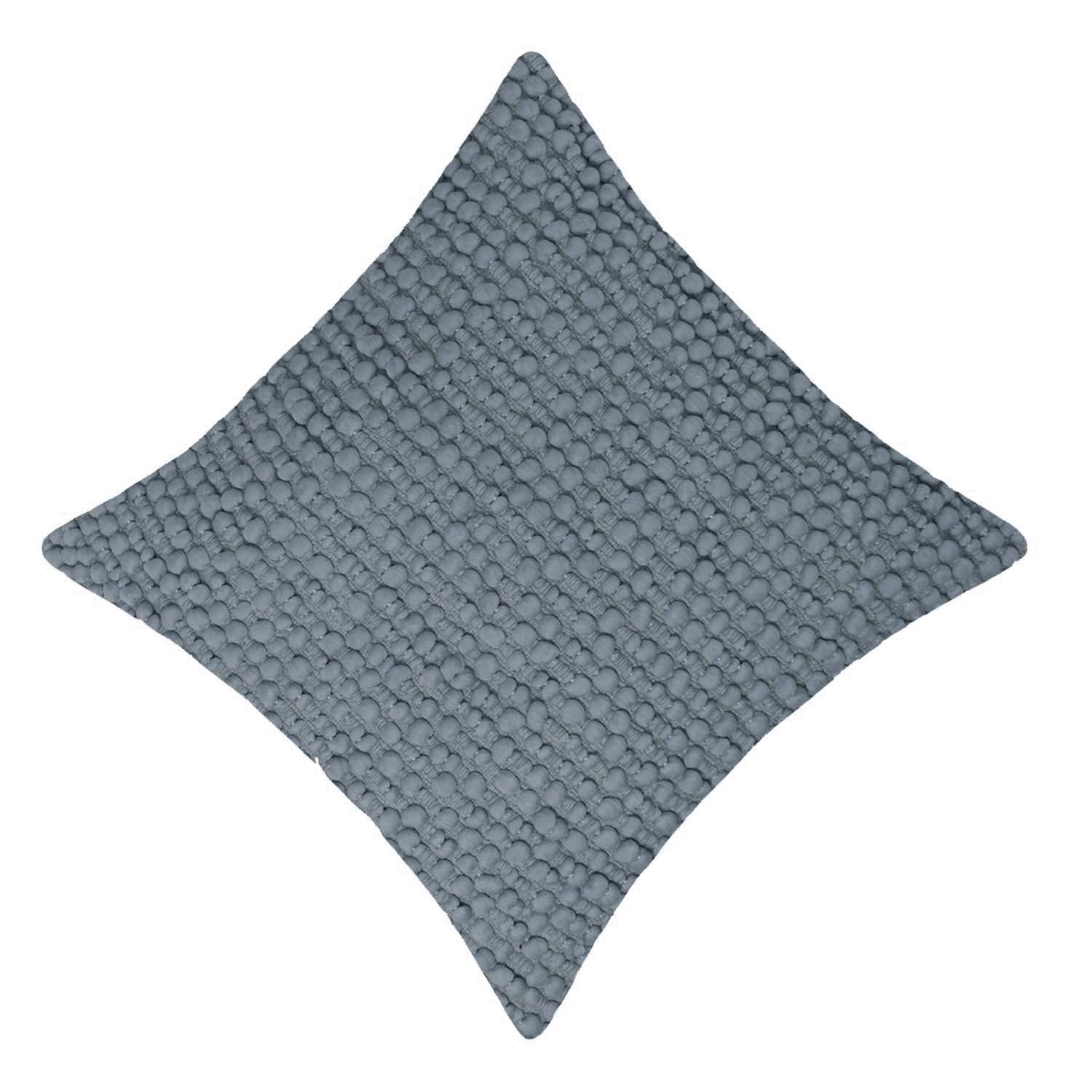 Textured Bobble Polyester Cushion Cover 45x45 cm | Soft Decorative Throw Pillow Cover with Hidden Zipper | Modern Boho Sofa & Bed Cushion Cover | Grey