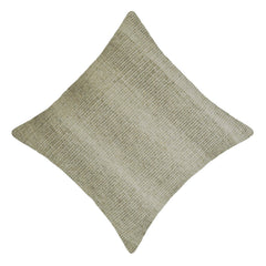 Natural beige and olive textured handwoven cushion cover 45x45 cm