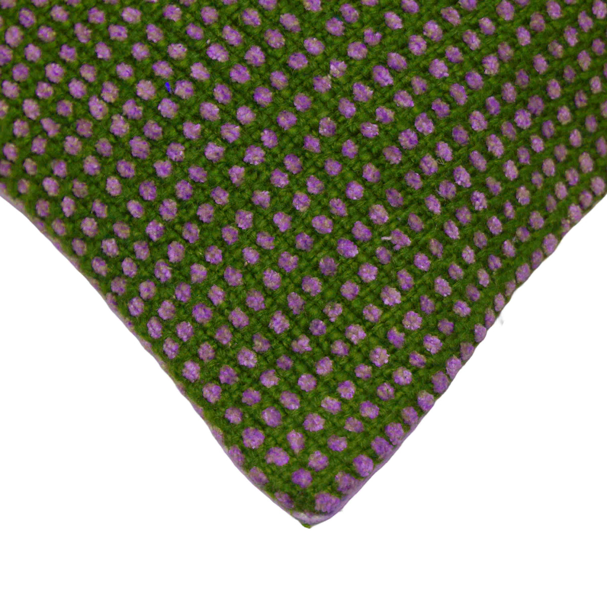 Handwoven Green & Purple Textured Cotton Cushion Cover – 45 x 45 cm | Artisan Woven Throw Pillow Cover