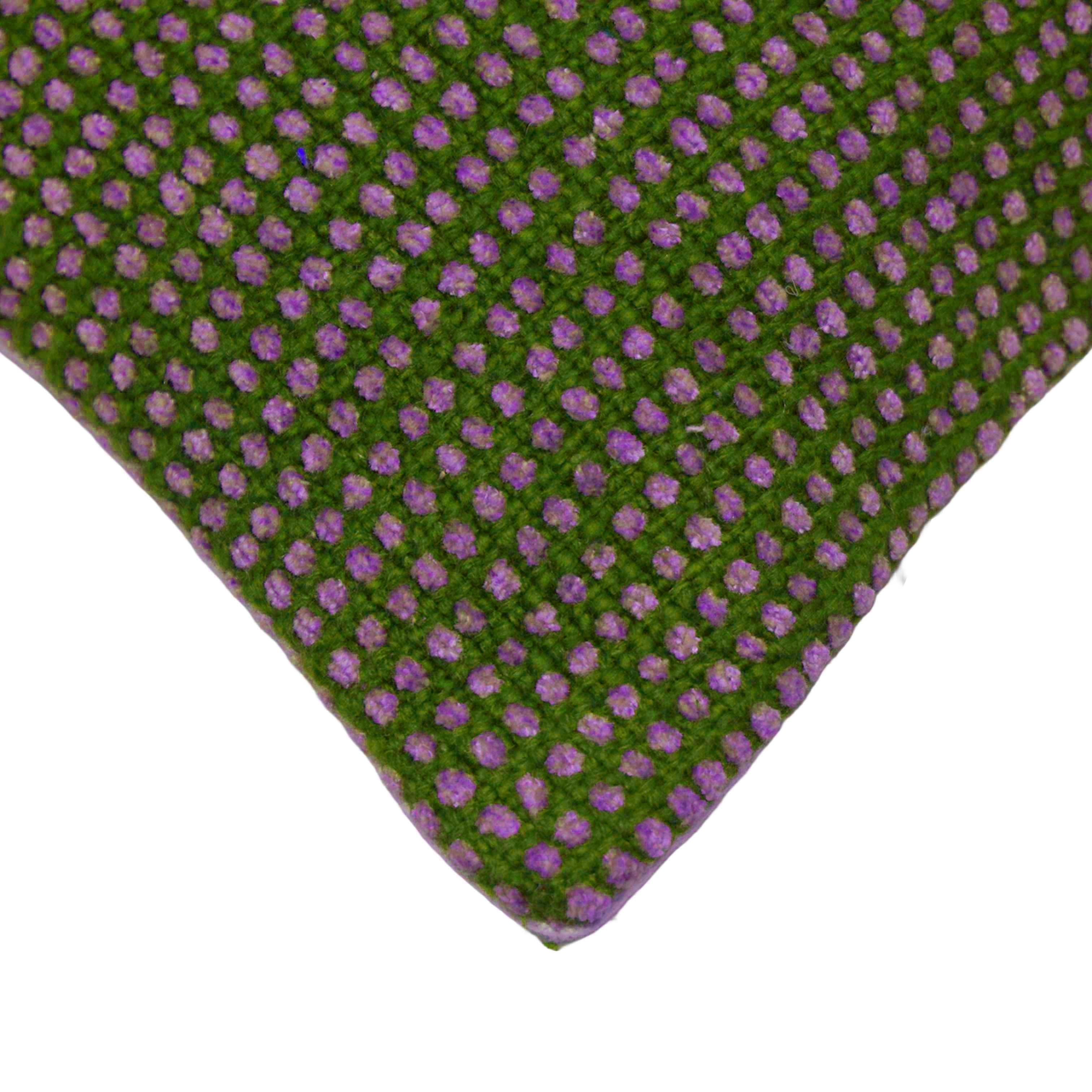 Handwoven Green & Purple Textured Cotton Cushion Cover – 45 x 45 cm | Artisan Woven Throw Pillow Cover