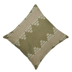 Printed Cotton Cushion Cover 45x45 cm | Geometric Floral Pattern | Decorative Throw Pillow Cover with Concealed Zipper | Modern Home Décor