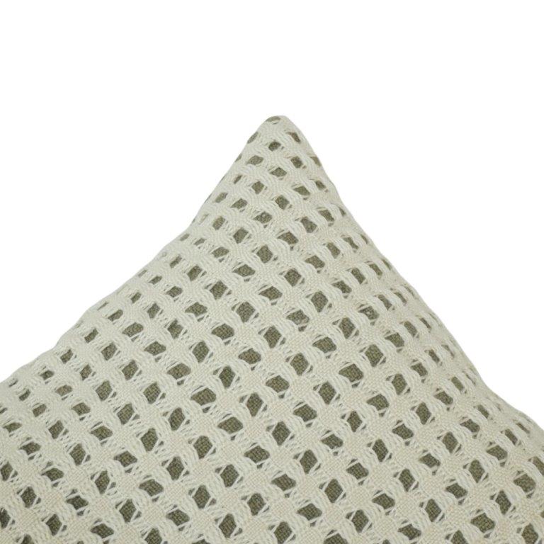 Handwoven Cotton Mesh Cushion Cover | Textured Boho Throw Pillow Cover | 45x45 cm