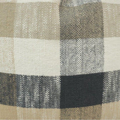 Handwoven Plaid Cotton Cushion Cover 45x45 cm | Neutral Checkered Throw Pillow Cover | Rustic Modern Home Décor