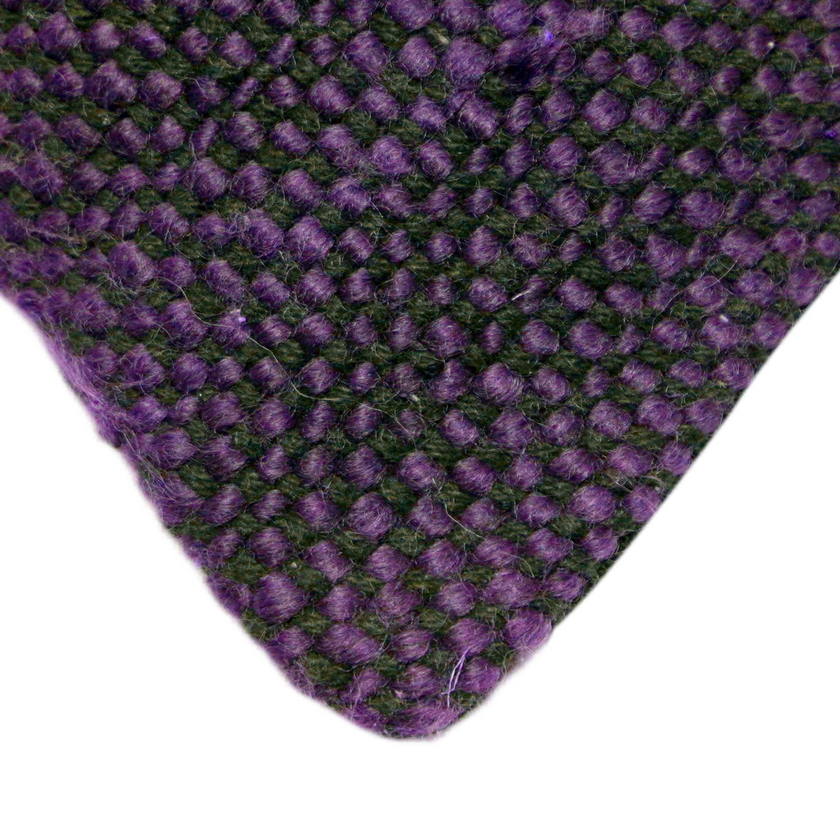 Handwoven Textured Purple Cushion Cover 45 x 45 cm – Handmade Woven Cushion Cover