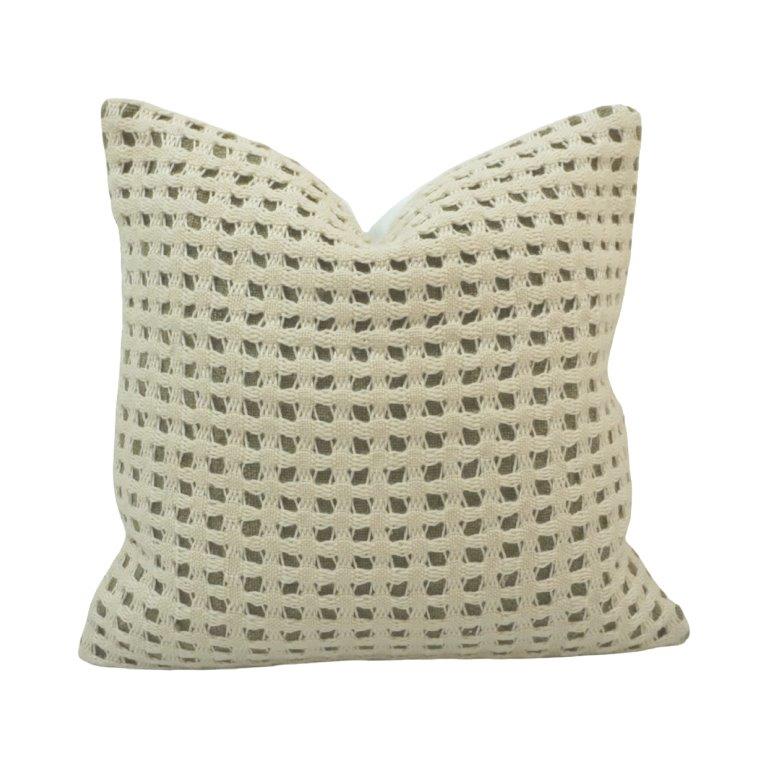 Handwoven Cotton Mesh Cushion Cover | Textured Boho Throw Pillow Cover | 45x45 cm