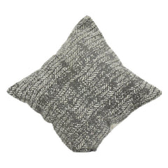 Textured Jacquard Cotton Cushion Cover 45x45 cm | Woven Abstract Pattern | Modern Neutral Décor Pillow