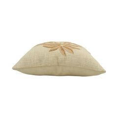 Palm Tree Embroidered Cotton Cushion Cover – Beige Tropical Decorative Pillow Cover 45x45 cm