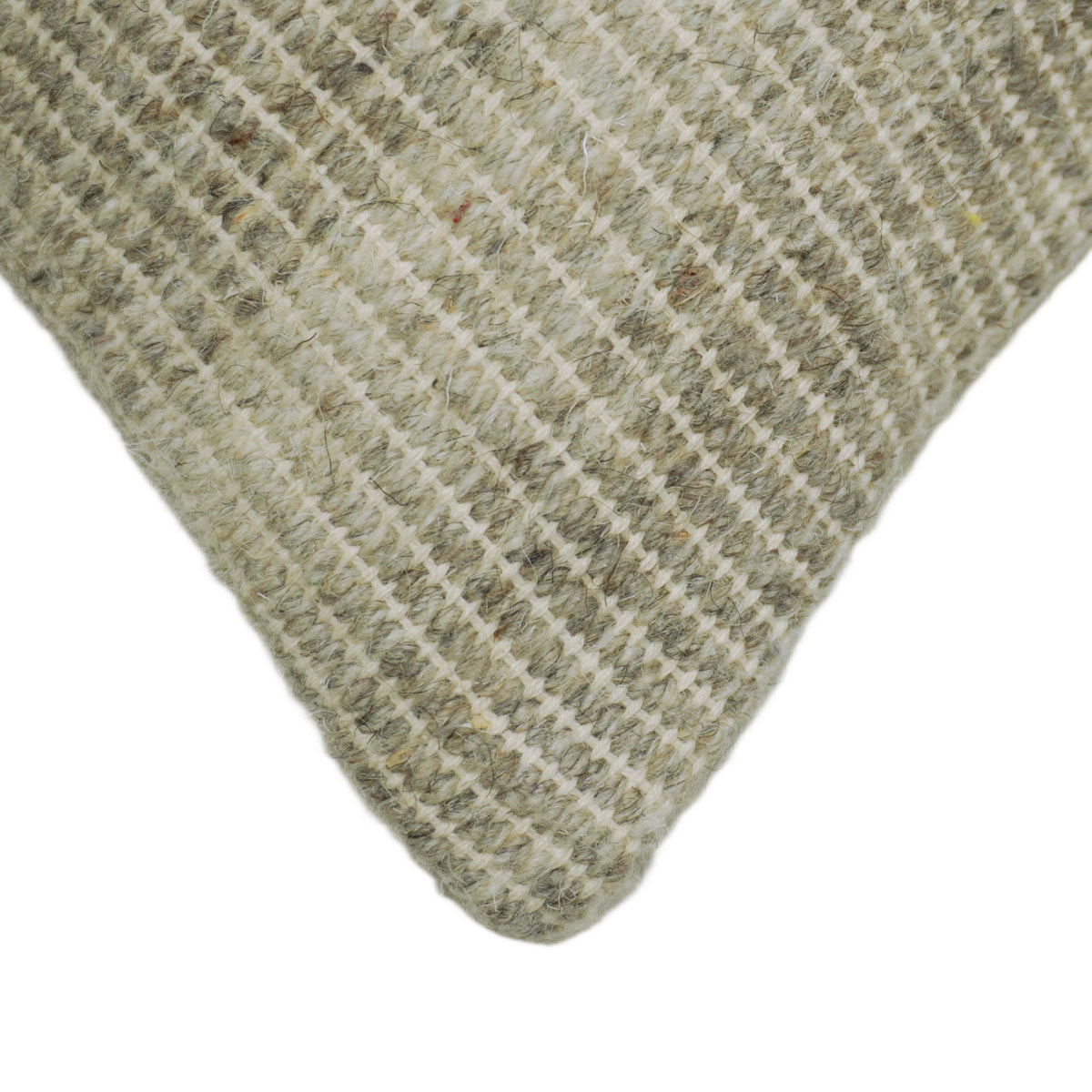 Natural beige and olive textured handwoven cushion cover 45x45 cm