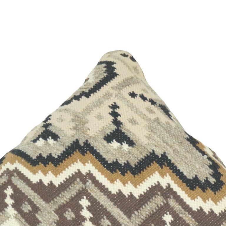 Boho Jacquard Cushion Cover – Ethnic Pattern Cotton Blend Pillow Cover | 45x45 cm - Bulk manufacturer & supplier from Panipat, India