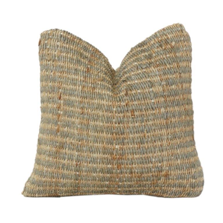 Handwoven Jute Cushion Cover | Natural Textured Boho Pillow | Eco-Friendly Rustic Home Décor | 18x18 Inch