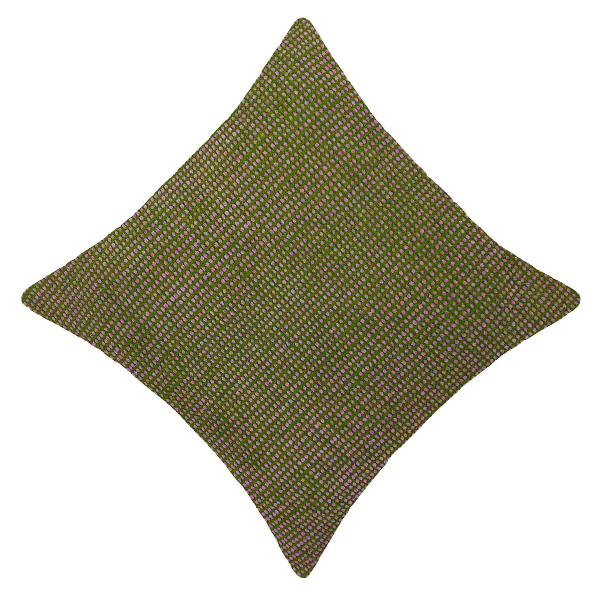 Handwoven Green & Purple Textured Cotton Cushion Cover – 45 x 45 cm | Artisan Woven Throw Pillow Cover