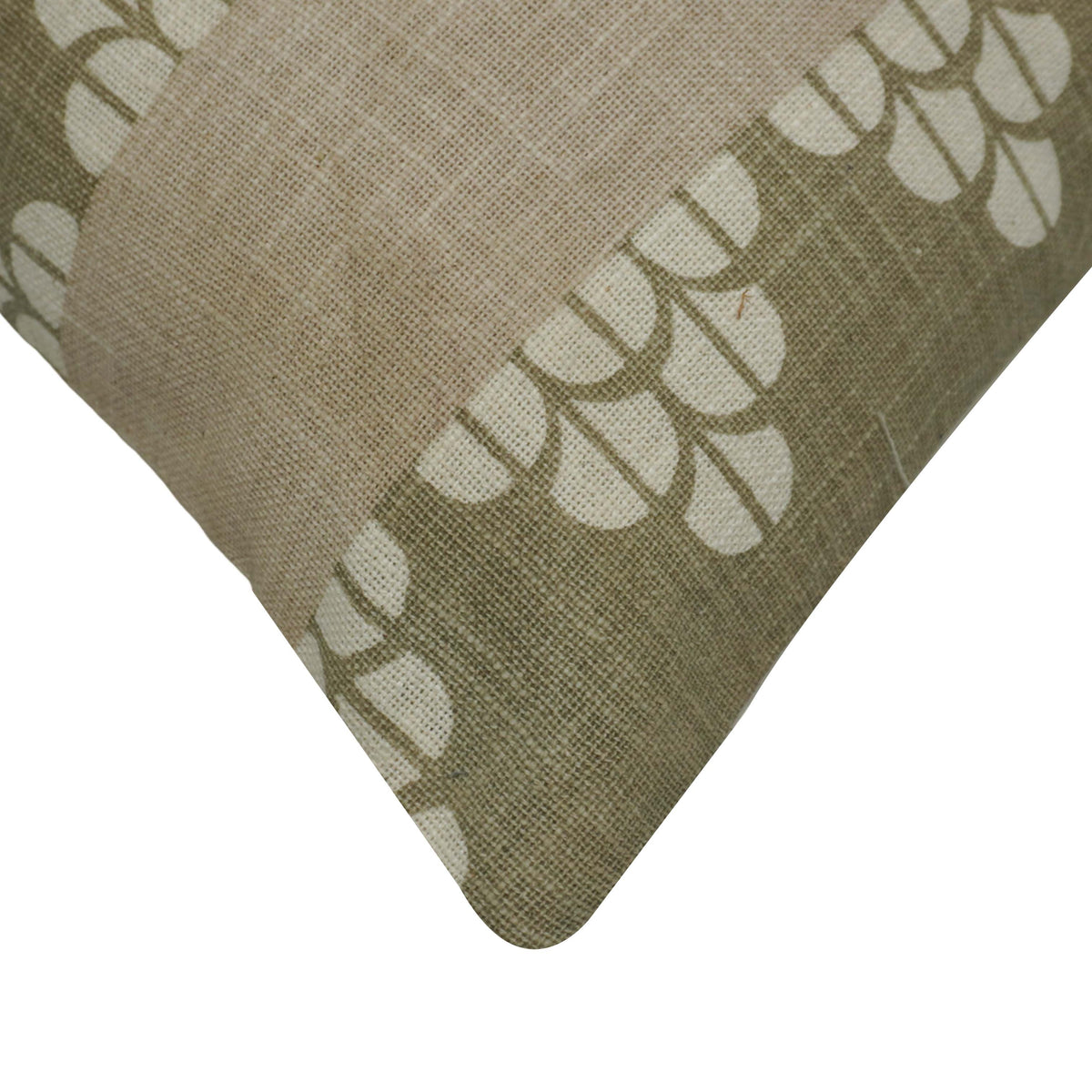 Printed Cotton Cushion Cover 45x45 cm | Geometric Floral Pattern | Decorative Throw Pillow Cover with Concealed Zipper | Modern Home Décor