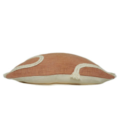 Handcrafted Embroidered Cotton Cushion Cover with Textured Rope Detailing – 45 x 45 cm