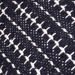 Handwoven Black & White Cotton Cushion Cover 45x45 cm | Artisan Handmade Textured Throw Pillow Cover | Modern Boho Home Décor