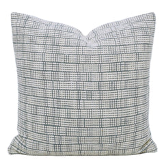 Neutral Grey & Ivory Grid Handwoven Cushion Cover 45x45 cm