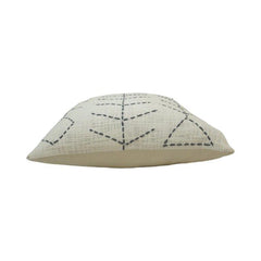 Hand Embroidered Geometric Cotton Cushion Cover | 45x45 cm | Modern Boho Decorative Pillow Cover