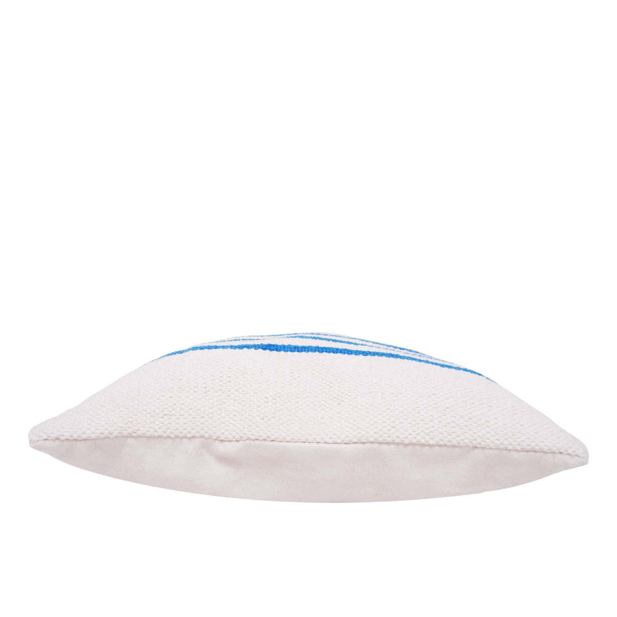 Handwoven Blue & White Striped Cotton Cushion Cover 45x45 cm | Coastal Farmhouse Decorative Pillow Cover - Bulk manufacturer & supplier from Panipat, India