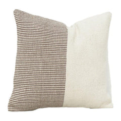 Handwoven Cotton Cushion Cover 45x45 cm – Dual Tone Textured Minimal Design | Handmade Decorative Pillow Cover