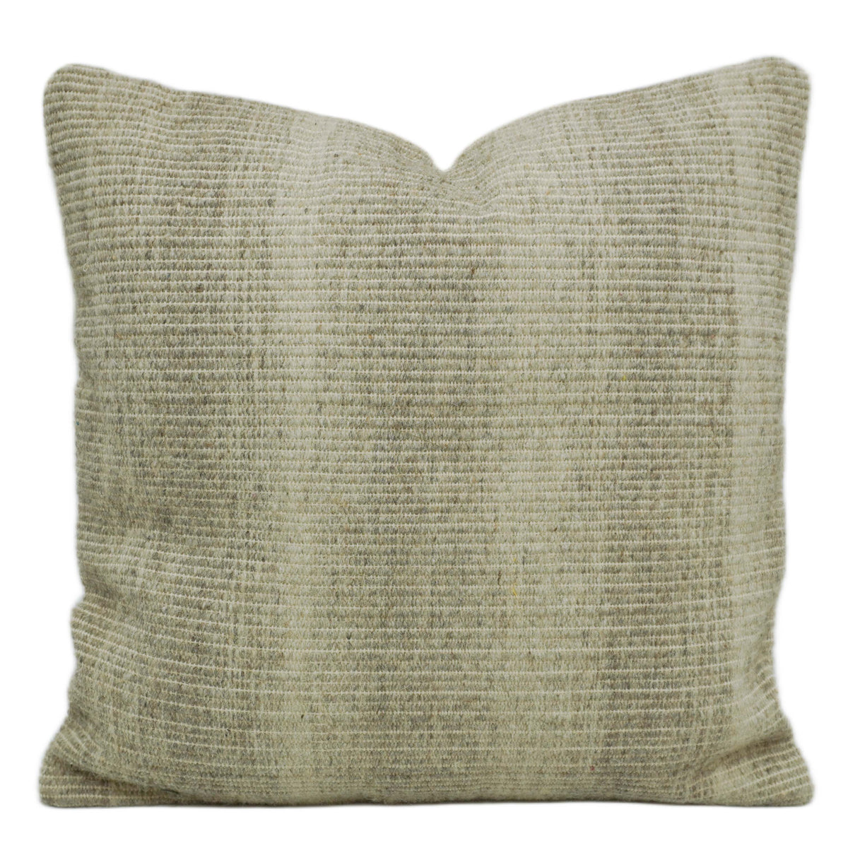 Natural Beige & Olive Textured Handwoven Cushion Cover 45x45 cm