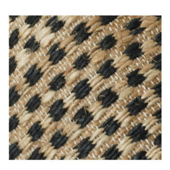 Eco-Friendly Jute Cushion Cover | Natural & Black Geometric Weave | 45x45 cm