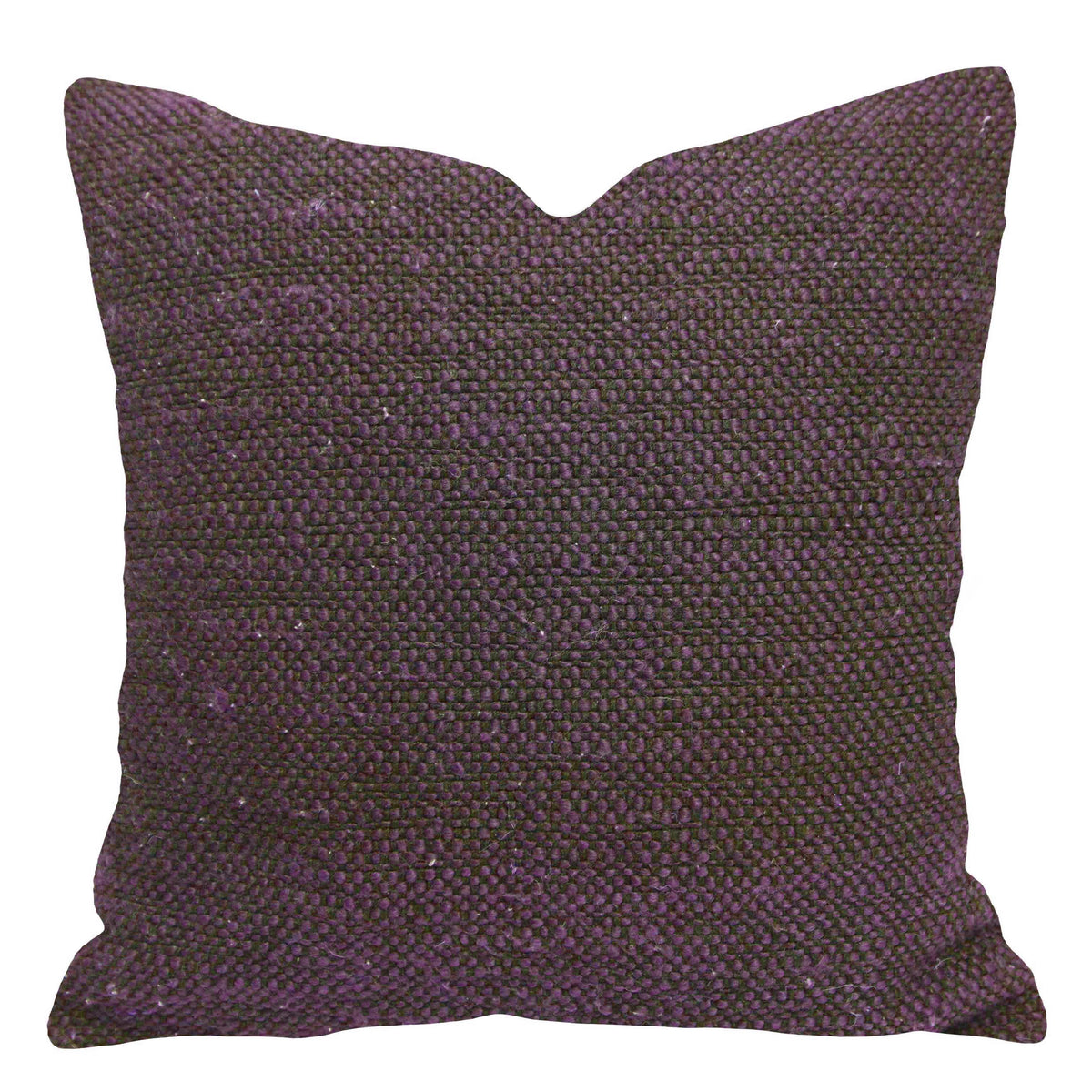 Handwoven Textured Purple Cushion Cover 45 x 45 cm – Handmade Woven Cushion Cover
