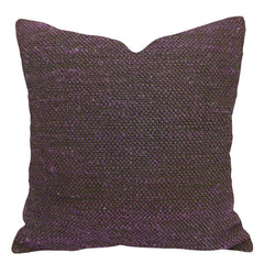 Handwoven Textured Purple Cushion Cover 45 x 45 cm – Handmade Woven Cushion Cover