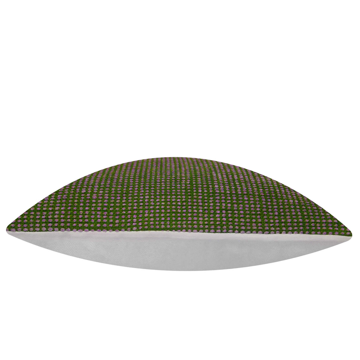 Handwoven Green & Purple Textured Cotton Cushion Cover – 45 x 45 cm | Artisan Woven Throw Pillow Cover
