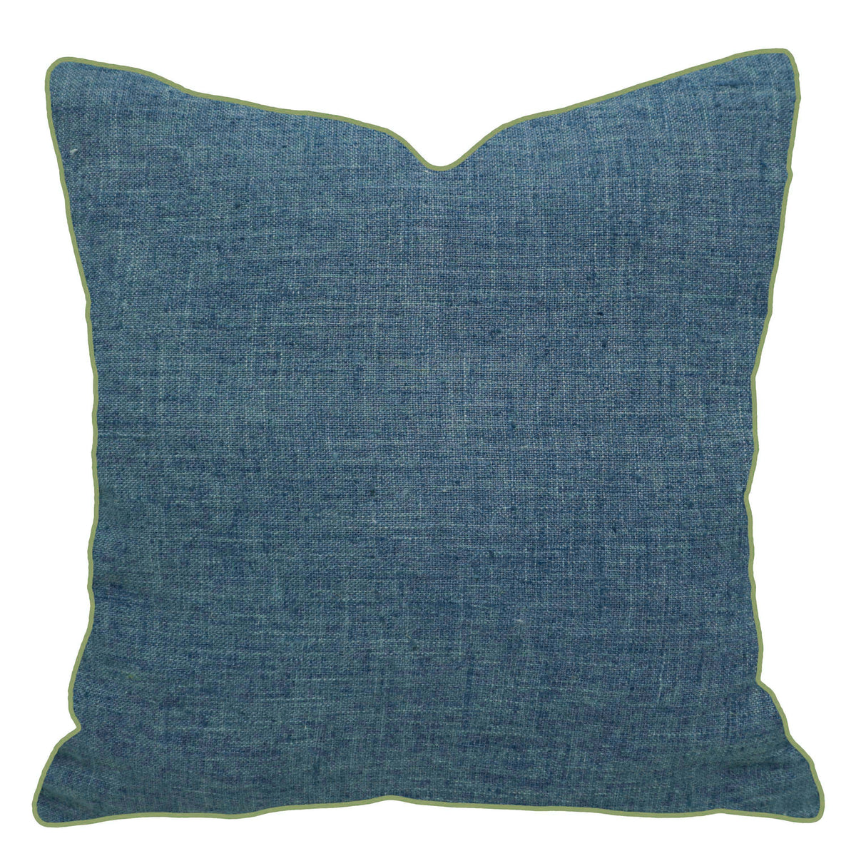 Blue Textured Slub Fabric Cushion Cover 45x45 cm