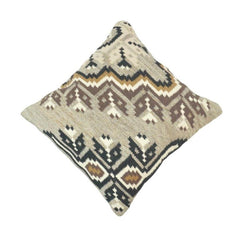 Boho Jacquard Cushion Cover – Ethnic Pattern Cotton Blend Pillow Cover | 45x45 cm