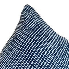 Handmade Indigo Cotton Cushion Cover 45x45 cm | Textured Woven Throw Pillow Cover | Modern Boho Home Décor