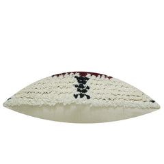 Hand Tufted Abstract Botanical Cushion Cover – 45 x 45 cm, Cream, Olive Green & Burgundy