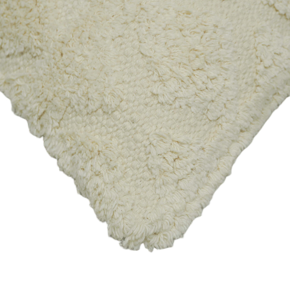 Handwoven Textured Cotton Cushion Cover – Ivory Cream, 45 x 45 cm