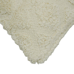 Handwoven Textured Cotton Cushion Cover – Ivory Cream, 45 x 45 cm