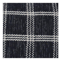 Black & Ivory Plaid Woven Cotton Cushion Cover | Textured Grid Pattern | Modern Minimalist Decor | 18x18 Inch
