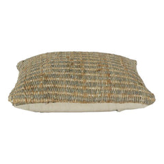 Handgewebter Jute-Kissenbezug | Naturtexturiertes Boho-Kissen | Umweltfreundliche rustikale Wohndekoration | 45x45 cm