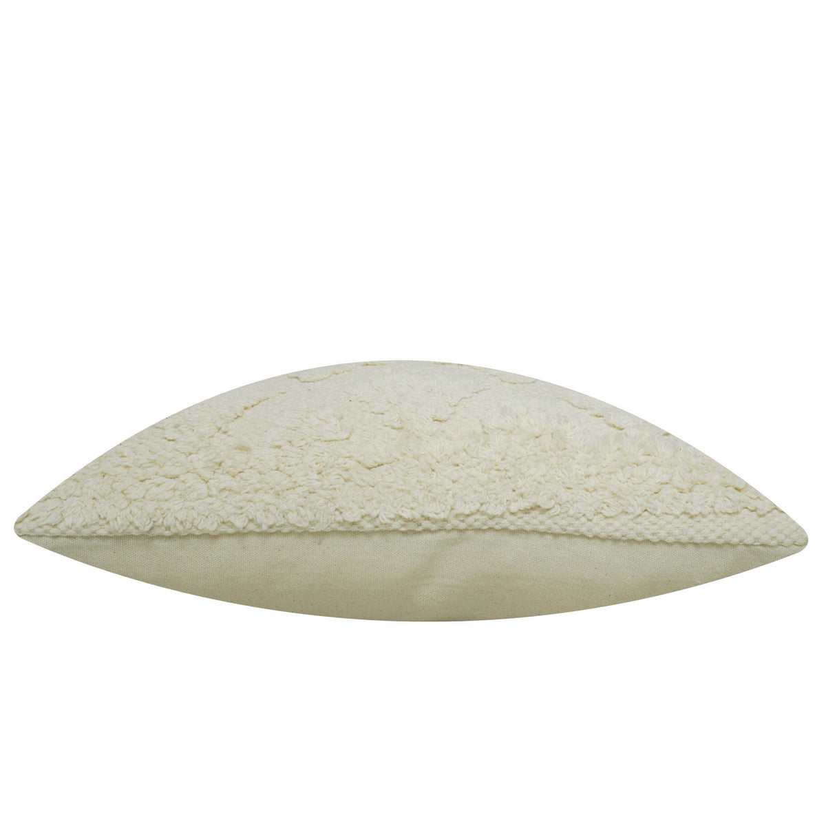 Handwoven Textured Cotton Cushion Cover – Ivory Cream, 45 x 45 cm